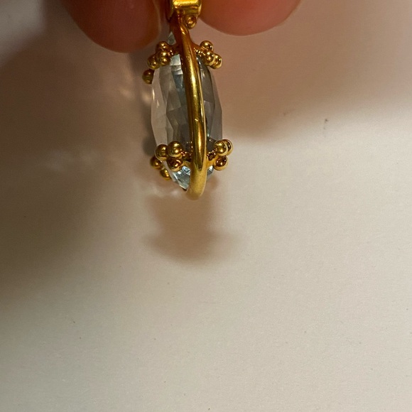 Temple St Clair Aquamarine Gold &  Diamond Pendant - Picture 7 of 15